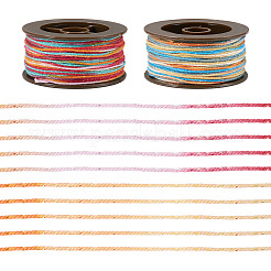 2 Rolle 2 Farben segmentgefärbte runde Polyester-Drehschnüre&nbsp;OCOR-TA0003-65B