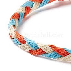 Set di braccialetti di perline intrecciati in plastica a 3 pezzi&nbsp;BJEW-B065-08A