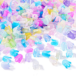 450 Stück transparente Acrylperlenkappen in 9 Farben.&nbsp;OACR-TA0003-07