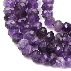Natürlichen Amethyst Perlen Stränge&nbsp;G-C259-A27-5x8mm