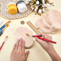 4 Stück geschnitzte Onlay-Applikation aus Naturholz.&nbsp;WOOD-FG0001-64A