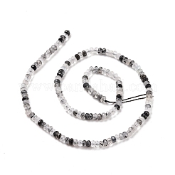Natur schwarz Rutilquarz Perlen Stränge&nbsp;G-H278-04