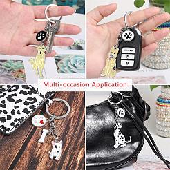 Porte-clés pour chien wewaysmile porte-clés de voiture porte-clés pendentif pour animaux de compagnie porte-clés pour chien adorable porte-clés en métal portable cadeau pour amoureux des animaux de compagnie fournitures de fête à thème d'anniversaire pour chiot (labrador)&nbsp;JX806A