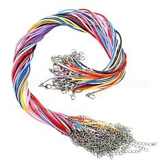 Fabrication de colliers en cordon de coton ciré 10 couleur&nbsp;MAK-YW0001-17A