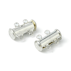 2-Stränge 4-Löcher Rohr Messing Magnet Gleitverschluß Spangen&nbsp;KK-D472-S-NF