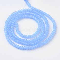 Abalorios de vidrio jade de imitación hebras&nbsp;GLAA-R135-2mm-38