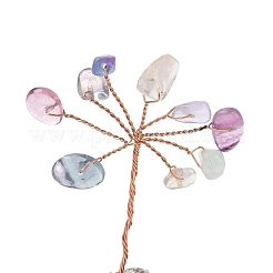 Natürliche Fluorit-Chips als Baum-des-Leben-Dekorationen&nbsp;DJEW-P022-03A-07