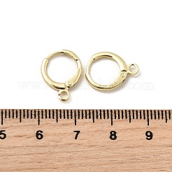 Messing Huggie Hoop Ohrring Zubehör&nbsp;KK-L179-04G-A