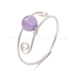 7 stücke 7 arten chakra runde natürliche & synthetische edelstein finger ringe&nbsp;RJEW-JR00747