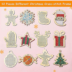1 Beutel Holz-Kreuzstichpackungen mit Weihnachtsmotiv&nbsp;WOOD-SC0002-24
