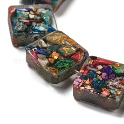 Diaspro imperiale naturale tinto con fili di perline di resina&nbsp;G-G083-C05-01