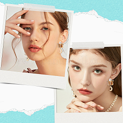 30 pièces de boucles d'oreilles en laiton&nbsp;KK-SP0001-45G