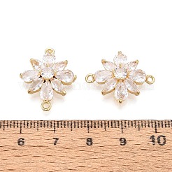 Verbindungsanhänger mit durchsichtigem Zirkonia-Pavé aus Messing&nbsp;KK-N284-16G