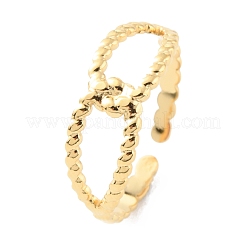 Offene Manschettenringe aus 304 Edelstahl mit Hohlknoten&nbsp;RJEW-D002-18G