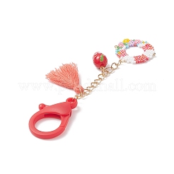 Decorazioni pendenti con perline con motivo a telaio fatto a mano&nbsp;HJEW-MZ00008