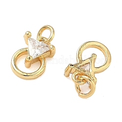 Pendentifs en laiton zircon cubique pavé&nbsp;KK-A291-18G