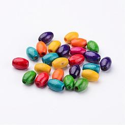 Bleifreie ovale Naturholzperlen&nbsp;X-TB096Y