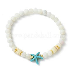 Set aus elastischen Armbändern mit Perlen aus natürlichem&nbsp;BJEW-JB13760-01
