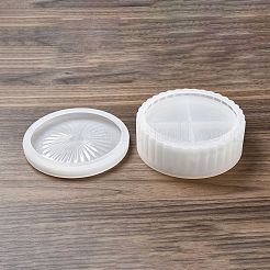 Flache runde DIY-Silikon-Mehrschicht-Aufbewahrungsboxformen&nbsp;LS-DIY-G079-24