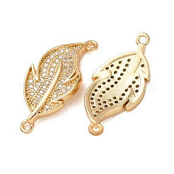 Ciondoli connettore in ottone con micro pavé di zirconi chiari&nbsp;CU-CBA4579-13G