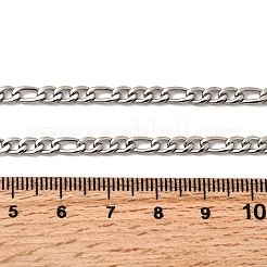 3.8 mm Figaro-Kettenhalsketten aus 304 Edelstahl für Damen&nbsp;LS-NJEW-B134-02B-P