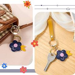 Kit fai da te per realizzare portachiavi in similpelle con fiori&nbsp;DIY-SZ0010-63A
