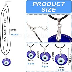 DIY-Kits zur Herstellung von Halsketten mit Anhängern mit bösen Augen&nbsp;DIY-NB0004-78