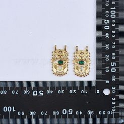 5pcs pendentifs en laiton micro pavé de zircone cubique&nbsp;ZIRC-SZ0004-47