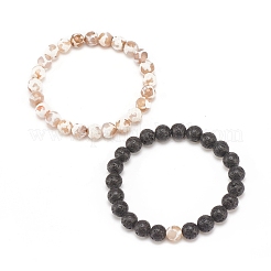 Set di braccialetti di perline dzi mala in stile 2 pz 2&nbsp;BJEW-JB08316