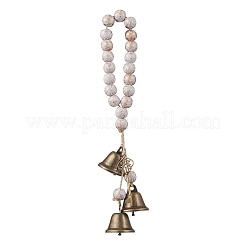 Décorations suspendues en forme de clé de cloche en laiton&nbsp;HJEW-JM04230-02