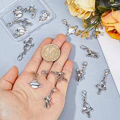 18 pendentif décoratif en alliage émaillé de 3 styles&nbsp;HJEW-FH00281