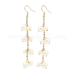 3 par de pendientes colgantes de perlas de vidrio de 3 estilos&nbsp;EJEW-JE06463