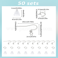 Crochets de boucles d'oreilles en acier inoxydable chirurgical 316&nbsp;STAS-LP0001-59