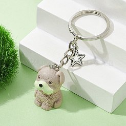 Porte-clés pendentif chien en résine&nbsp;KEYC-JKC00564-04