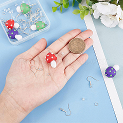 Kit fai da te per realizzare orecchini pendenti a forma di fungo&nbsp;DIY-CA0003-91
