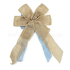 Decorazioni natalizie con ciondolo con fiocco grande in lino&nbsp;AJEW-M041-03A