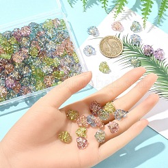 250 Stück 5 Farben plattierte transparente Acrylperlen&nbsp;OACR-YW0002-19