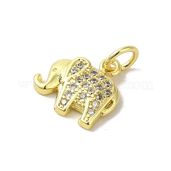 Pendenti con pavé di zirconi cubici in vero ottone placcato oro 18k&nbsp;KK-M283-02A-01