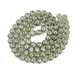 Brins de perles de verre transparentes à moitié peintes à la bombe&nbsp;LS-GLAA-Q110-02A-05