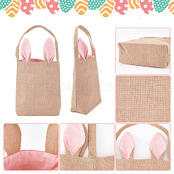 Geschenktüten aus Jute und Stoff mit Hasenohren zum Thema Ostern&nbsp;ABAG-WH0025-07A
