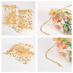 Herz gedruckt Organza Beutel&nbsp;OP-PH0001-11