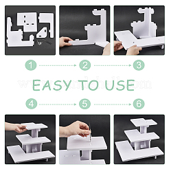 Estante organizador de escritorio de regalo de PVC de 3 nivel&nbsp;AJEW-WH0609-952A-01