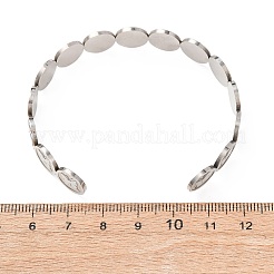 201 bracciali in acciaio inossidabile per donna&nbsp;BJEW-T024-01D-P