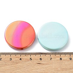 Placcatura uv perline acriliche iridescenti arcobaleno&nbsp;X-OACR-A029-17