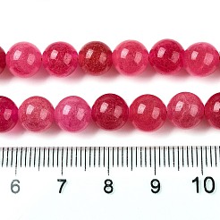 Gefärbt natürlichen weißen Jade Perlen Stränge&nbsp;G-T138-8mm-210-36