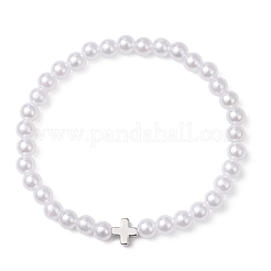 ABS-Kunststoff-Imitationsperlen dehnen Armbänder aus&nbsp;BJEW-JB13207