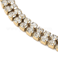Bracciali a catena con strass in acciaio inossidabile 304&nbsp;BJEW-P376-01G