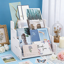 4-lagige Display-Erhöhungen aus Acryl und Holz für Präsentationskarten&nbsp;ODIS-WH0030-309