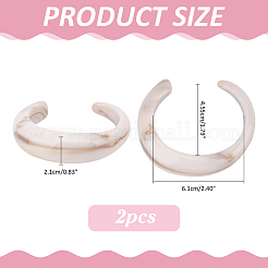Bracciali rigidi in acrilico opaco per donna&nbsp;BJEW-WH0032-028B