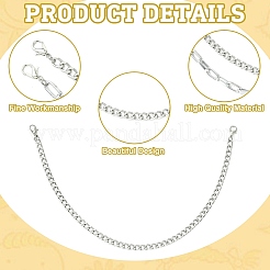 8 pièce de décorations suspendues en chaîne gourmette en aluminium&nbsp;HJEW-CJ00081